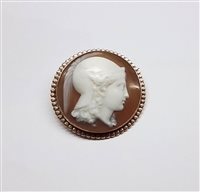 Brooch Soprana Gioielleria Woman ANTICO in Gold Conchiglia OG CAMMEO SPILLA TONDO - OG CAMMEO SPILLA TONDO
